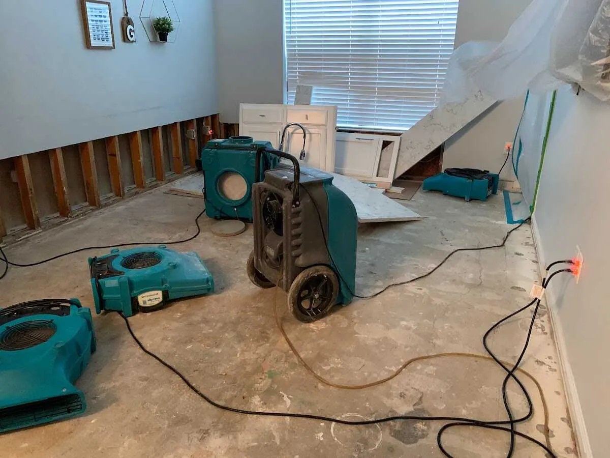 Dehumidifier in flood-cut room for Water Extraction & Removal in Germantown